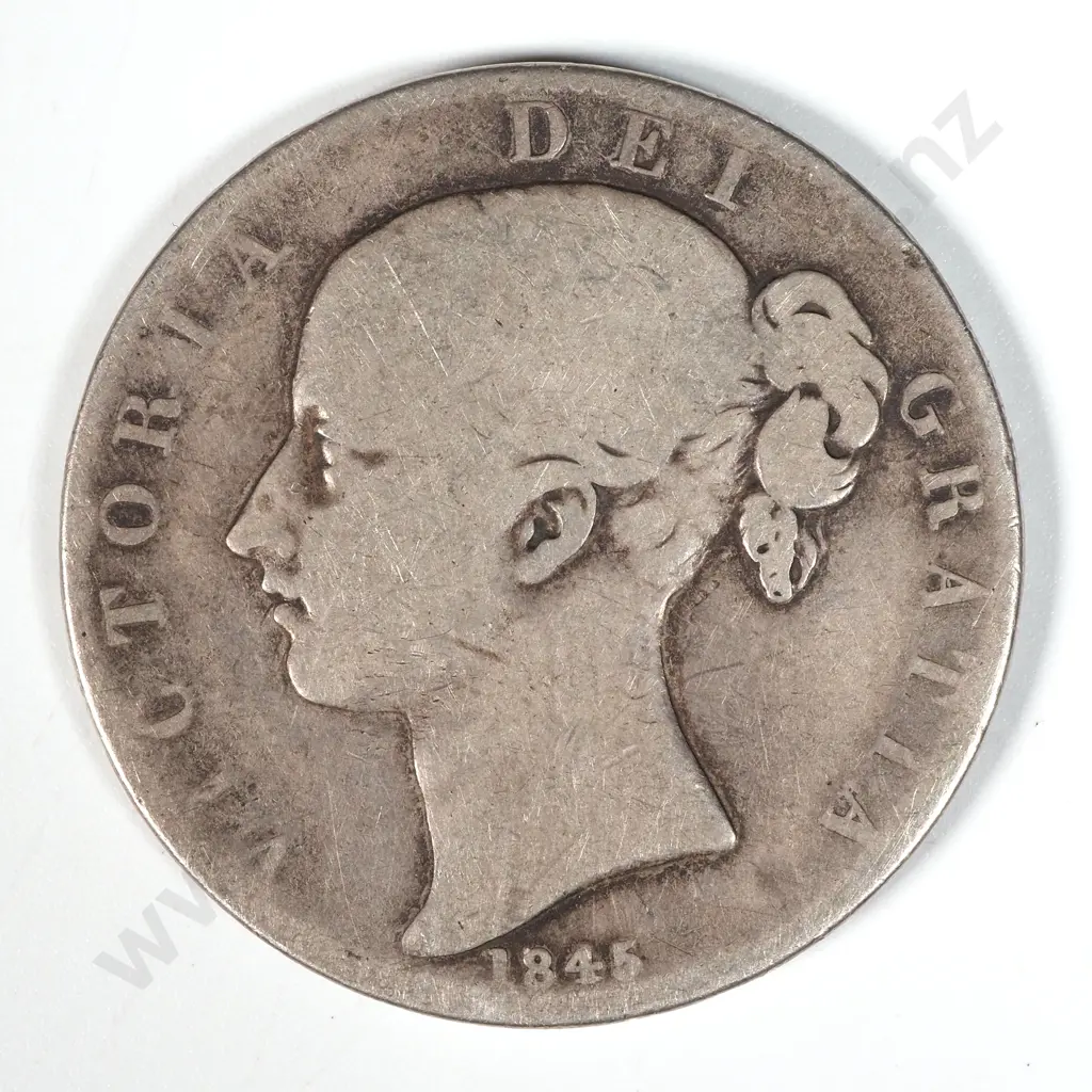 1845 United Kingdom Crown - Worn  Image 1++