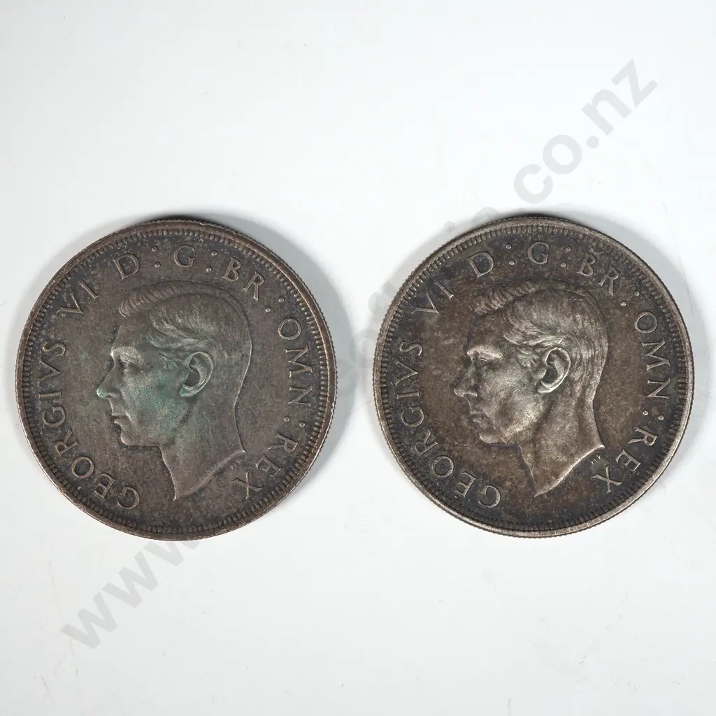 Two 1937 Crowns - Toned but Better Details  Image 1++