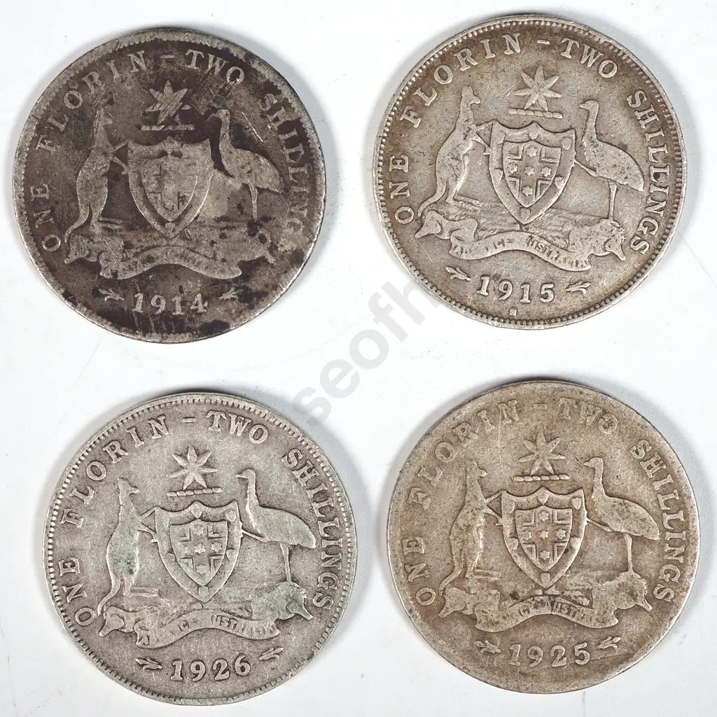 1914/15/25/26 Australian Florins  Image 1++