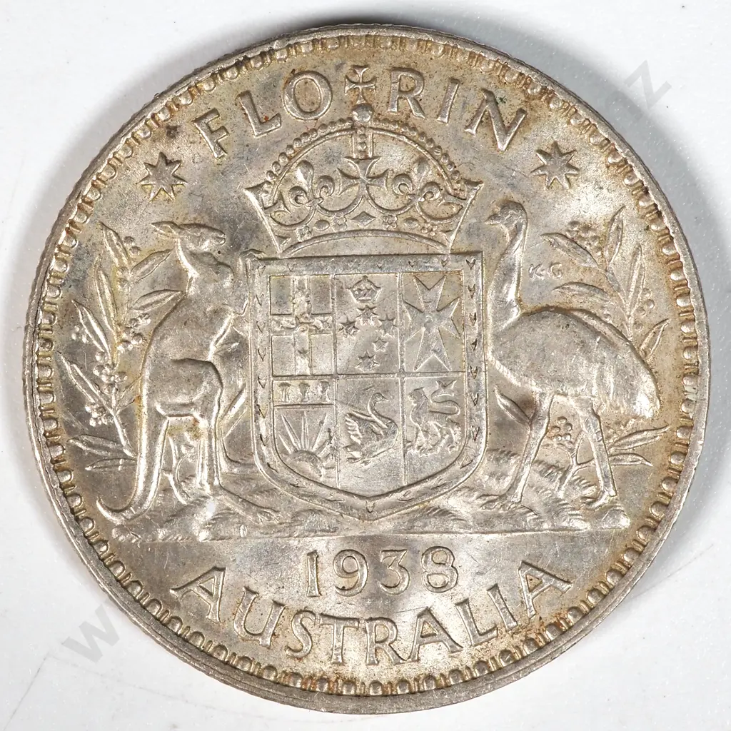 1938 Australia Florin - Some Mint Lustre Image 1++