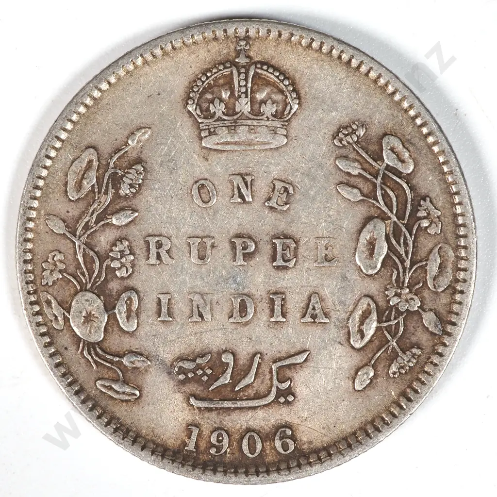 1906 India One Rupee Image 1++