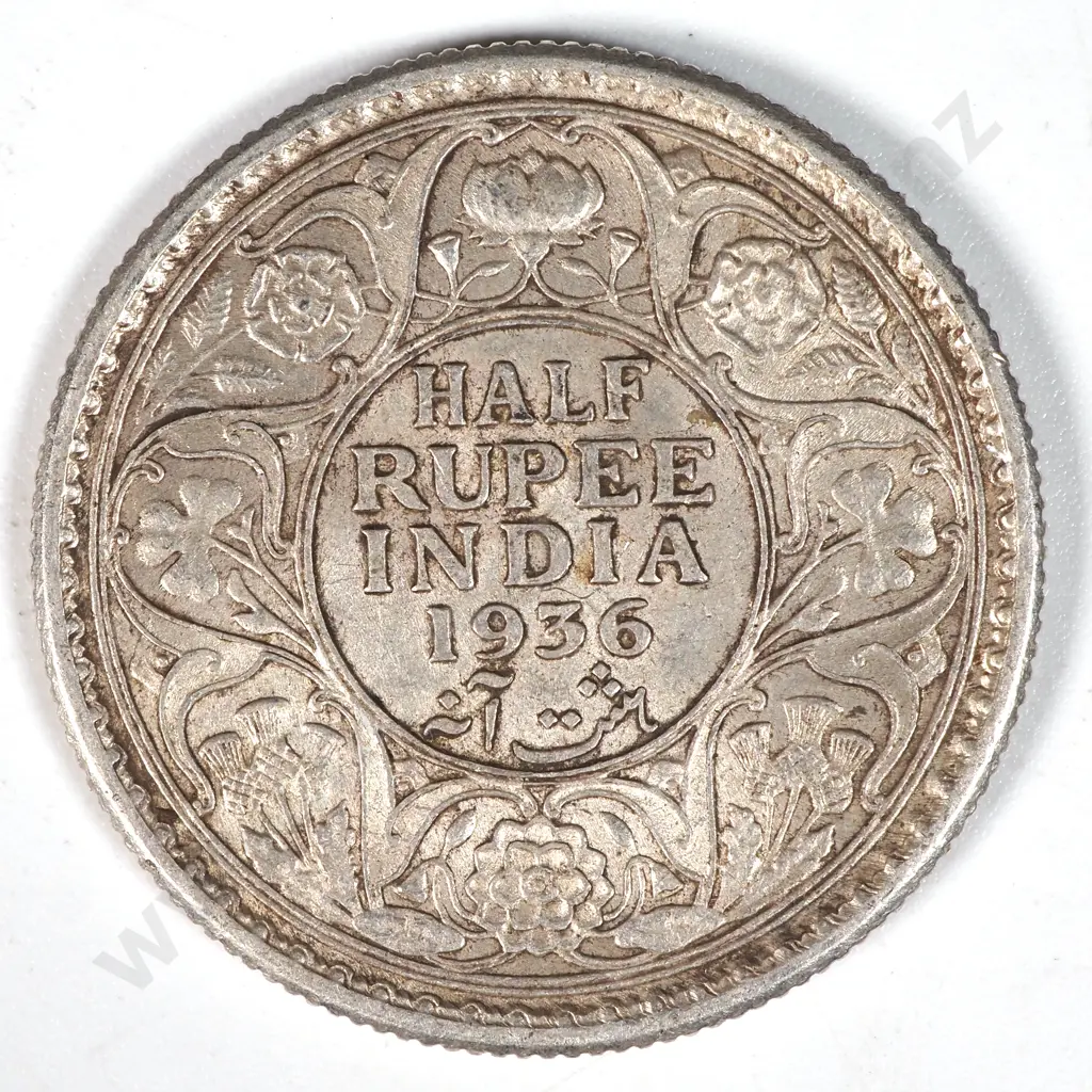 1936 India Half Rupee  Image 1++