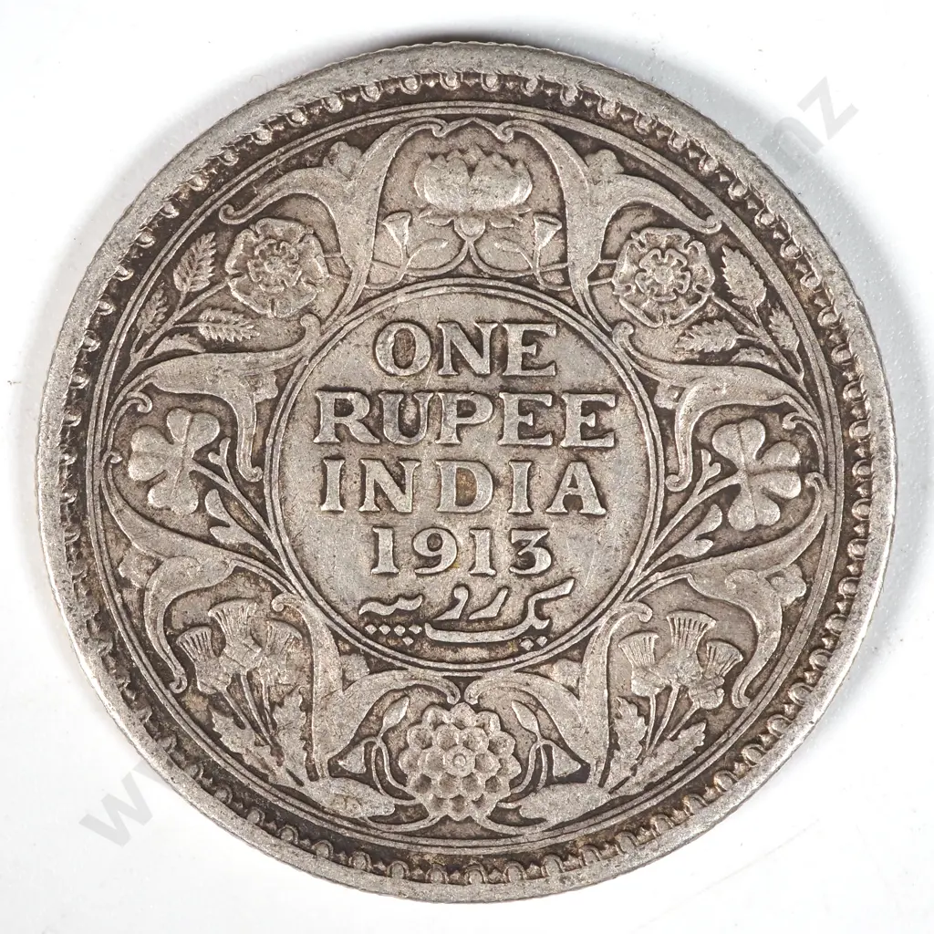 1913 India One Rupee Image 1++