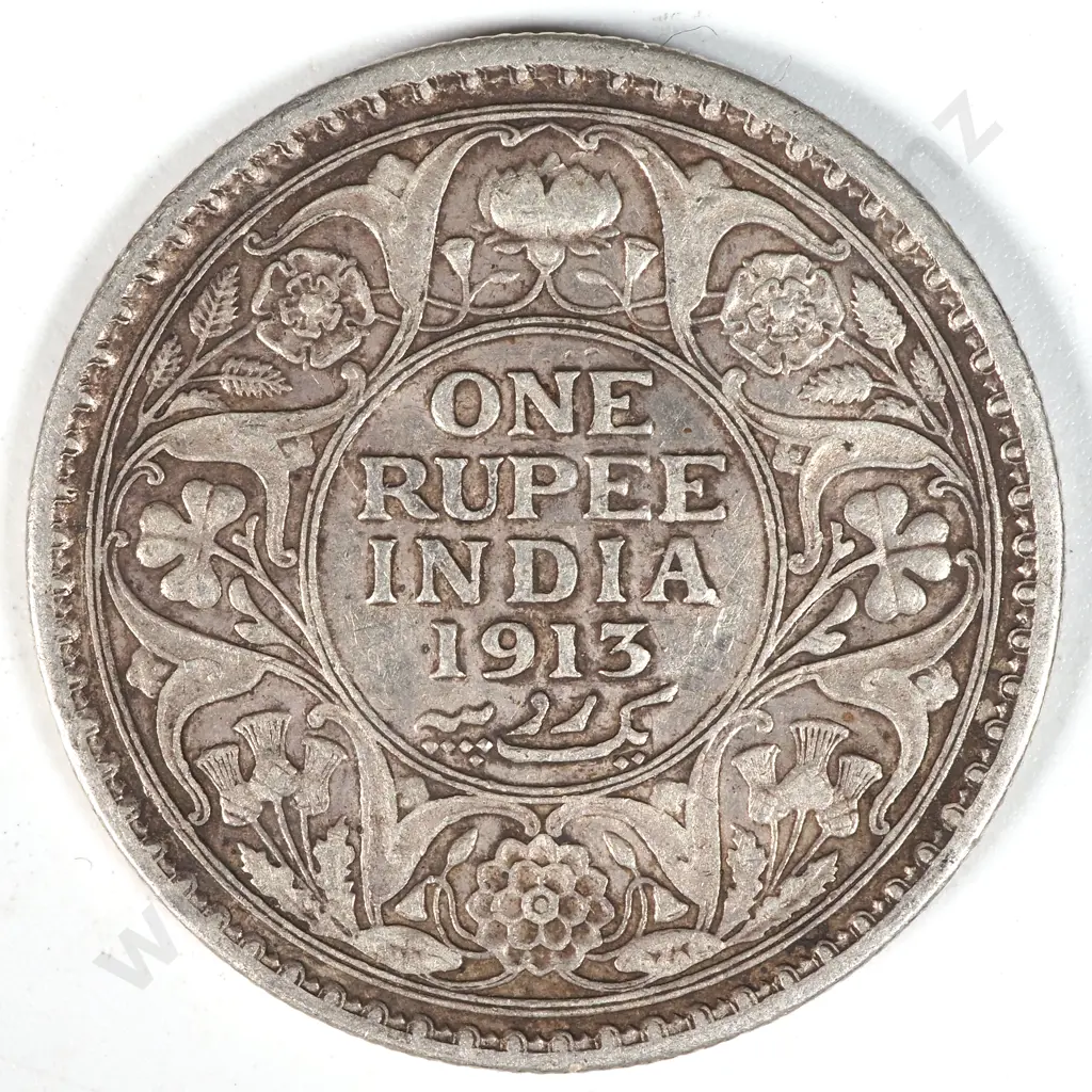 1913 India One Rupee Image 1++
