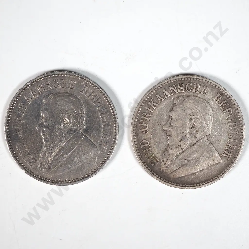 1896 & 1897 South African 2 1/2 Shilling Coins  Image 1++