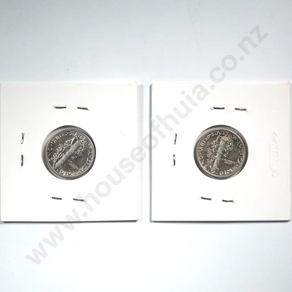 1940 & 1941 United States of America BU Mercury Dimes Image 1++