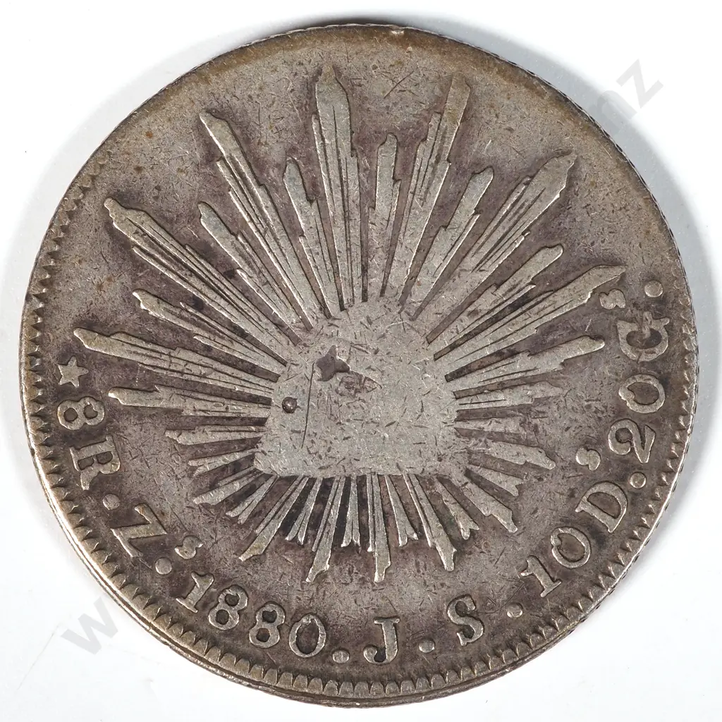 1880 Mexcio ZS JS 8 Reales  Image 1++