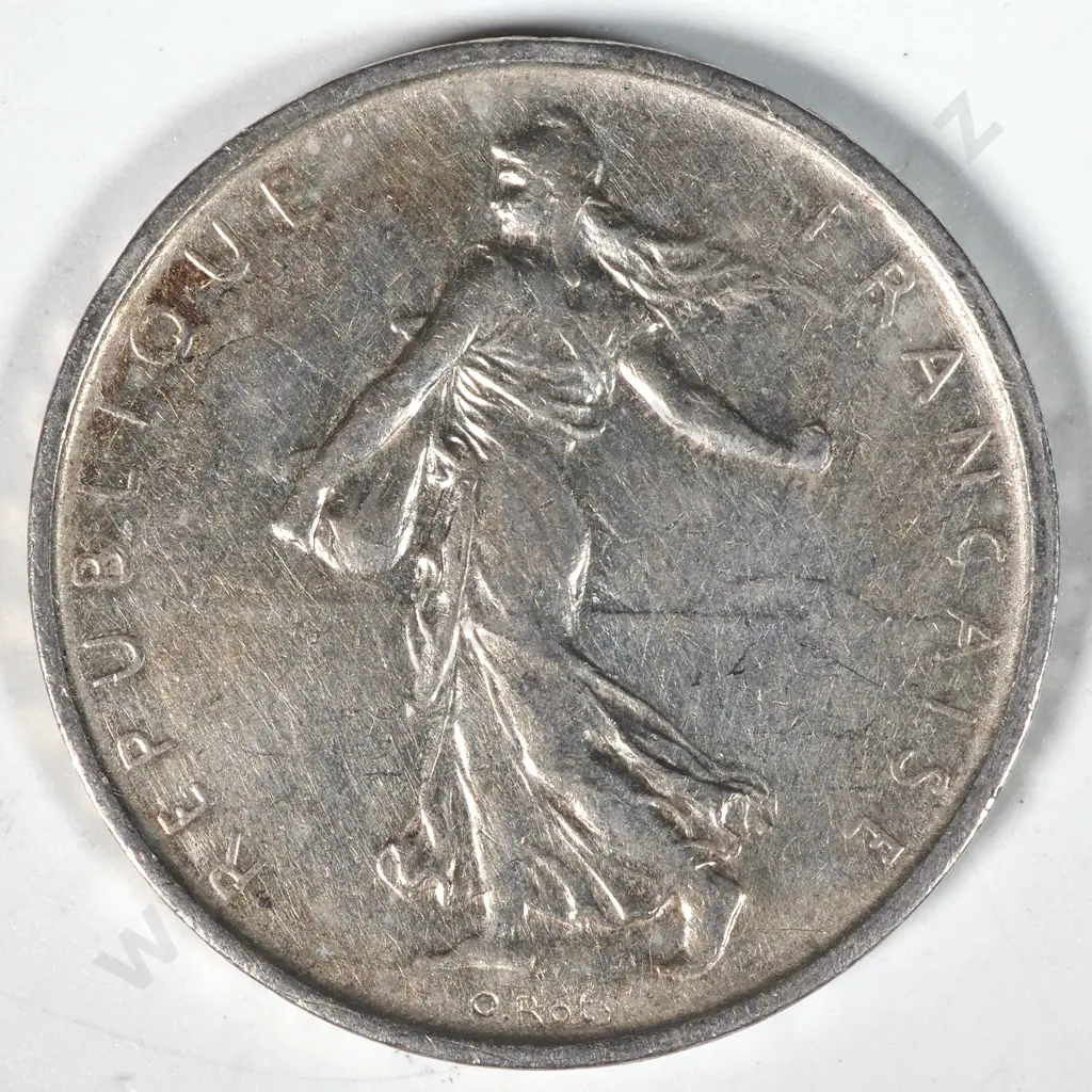 1963 France Five Francs - 90% SIlver Image 1++