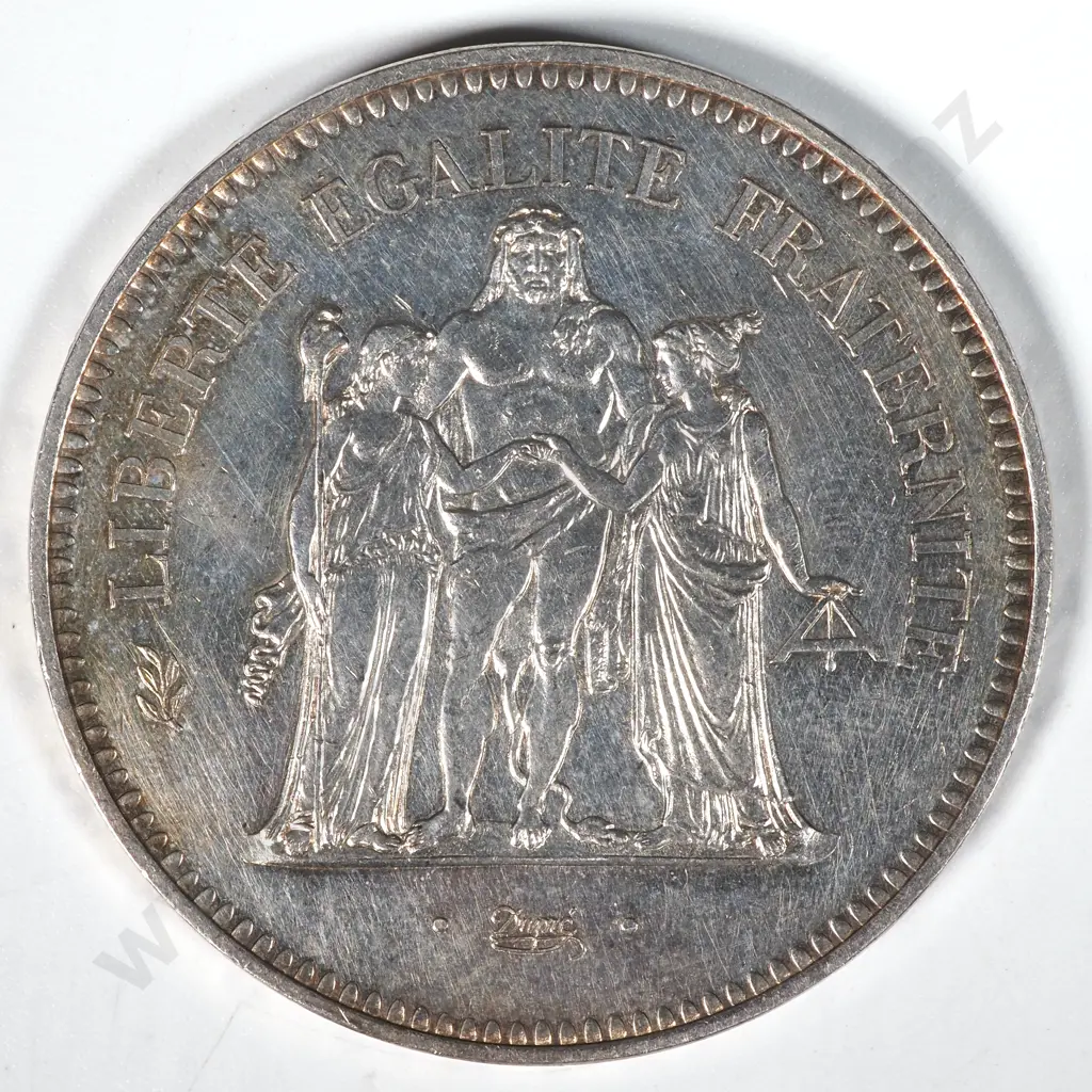 1974 France Fifty Francs - 90% SIlver Image 1++