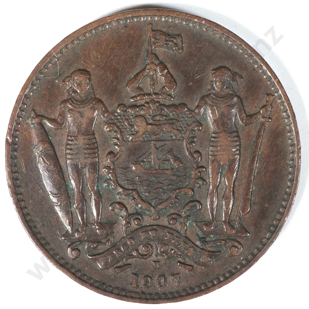 1907 H British North Borneo KM 2 VF CV USD $300 Image 1++