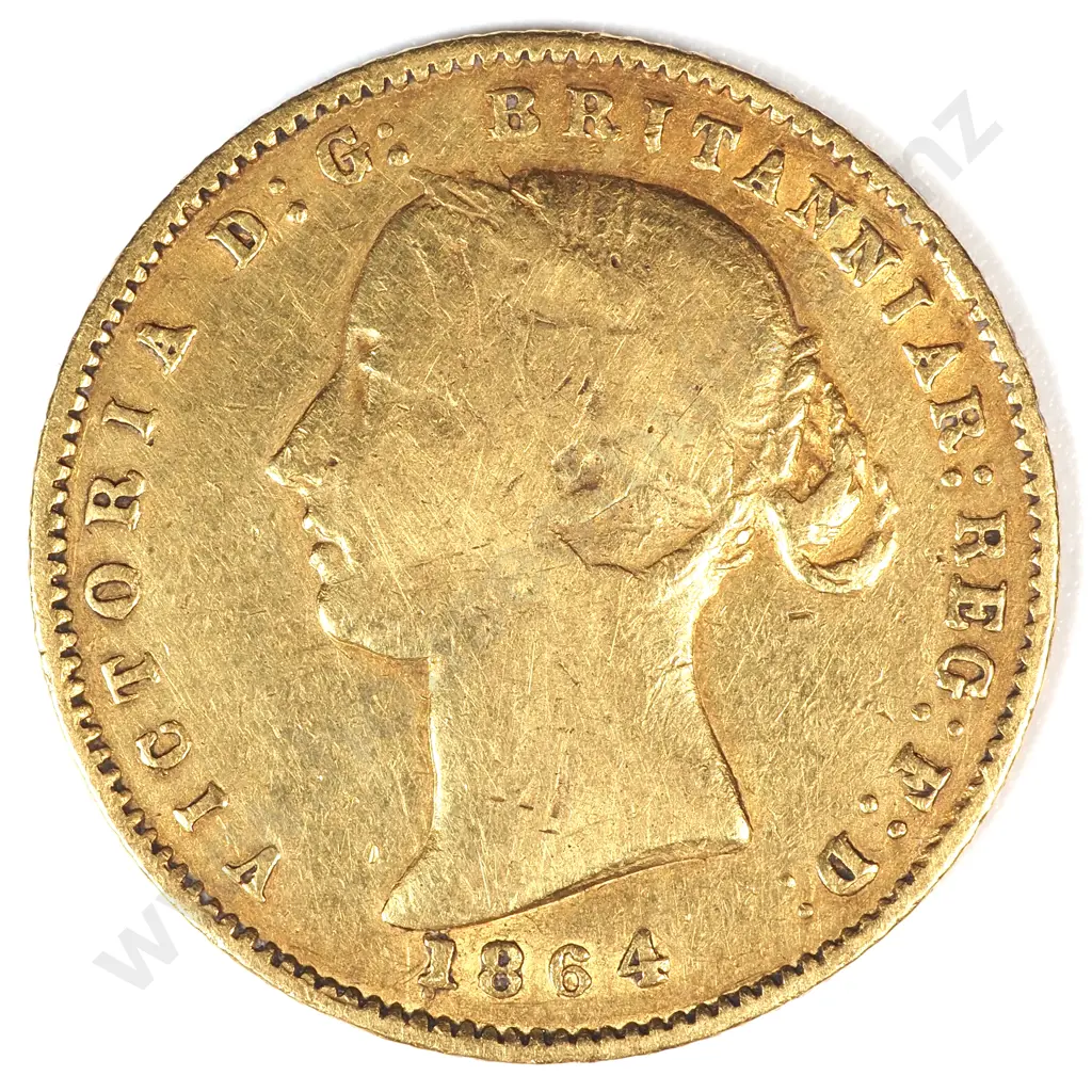 1864 Australia Half Sovereign Image 1++