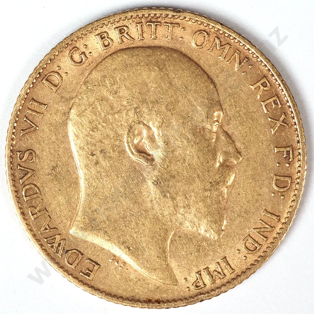 1908 United Kingdom Half Sovereign  Image 1++