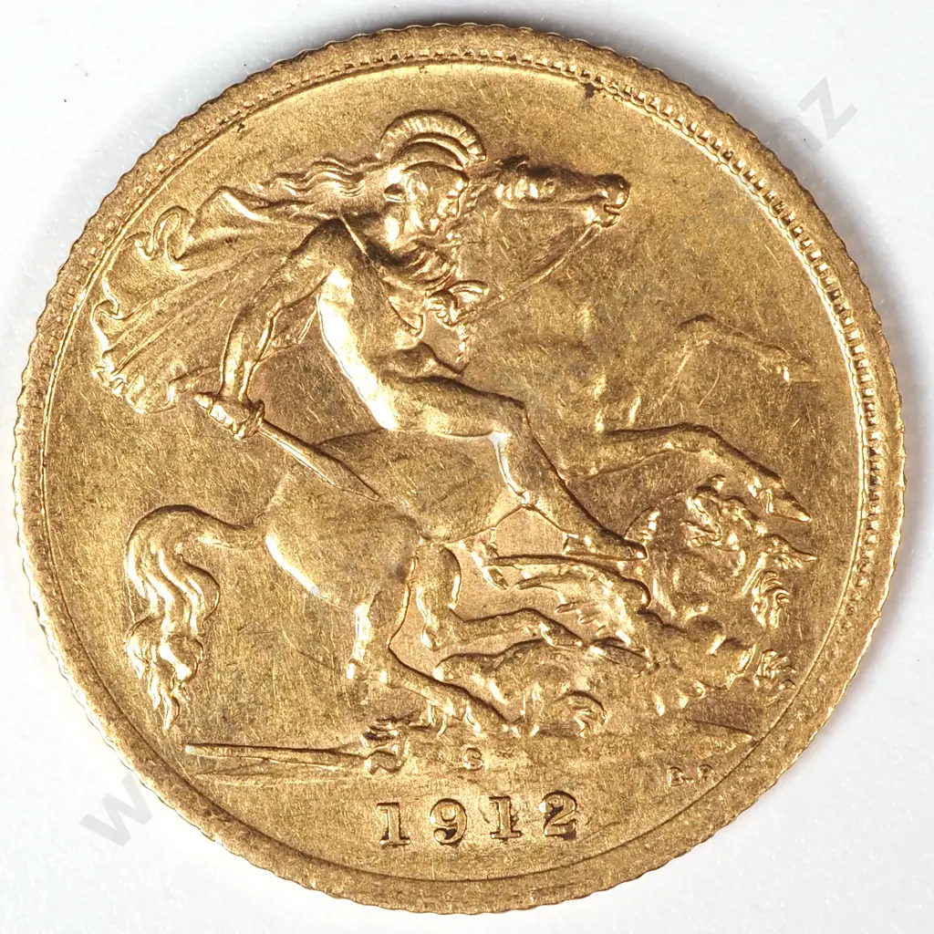 1912 Sydney Half Sovereign  Image 1++