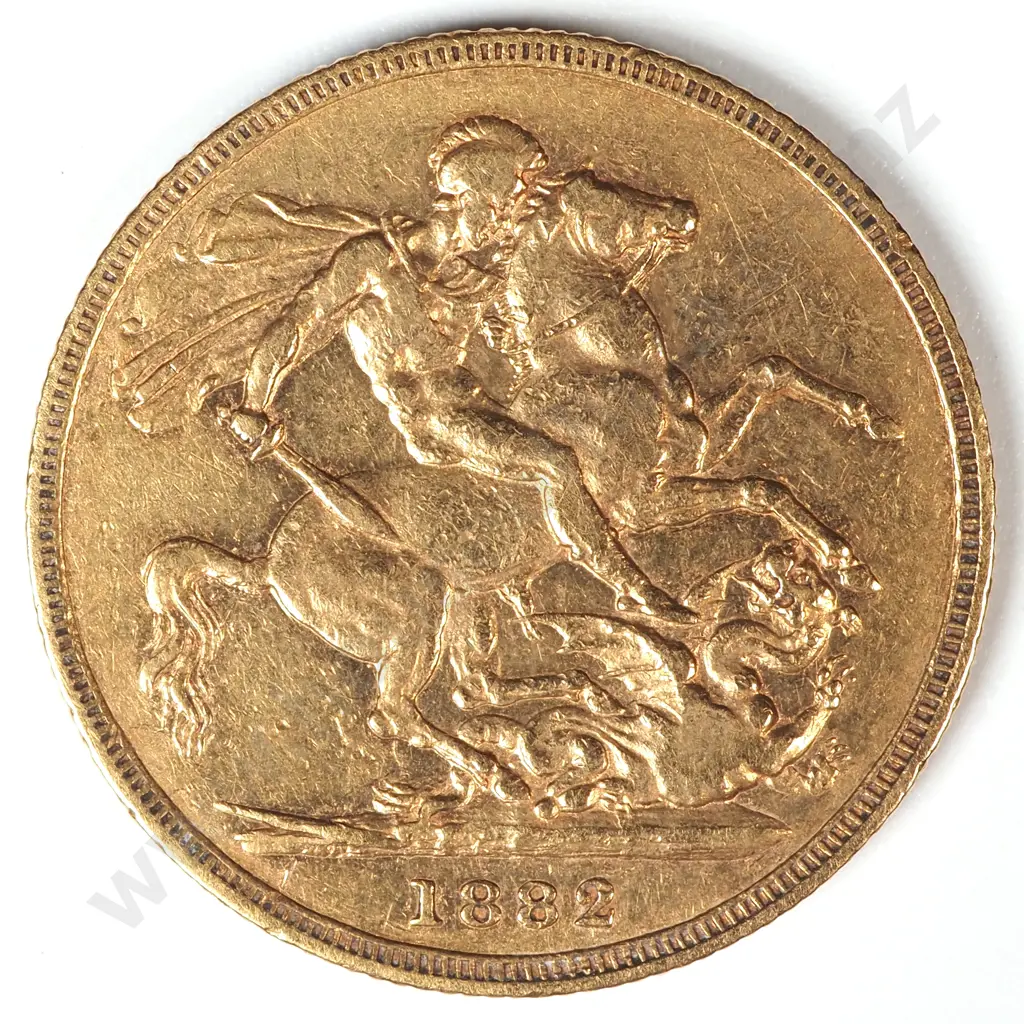 1882 Melbourne Full Sovereign Coin Image 1++