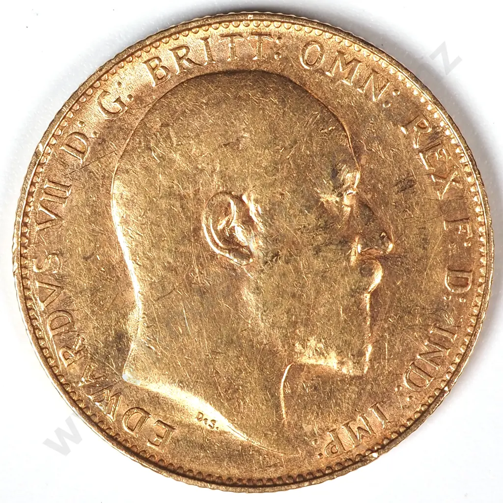1910 Perth Mint Full Sovereign Gold Coin Image 1++