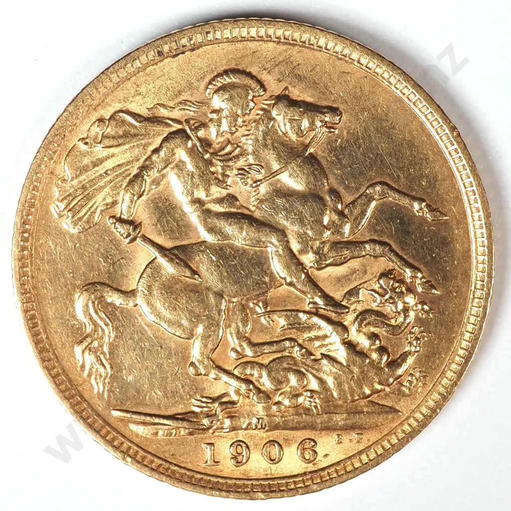 1906 Melbourne Mint Full Sovereign Gold Coin Image 1++
