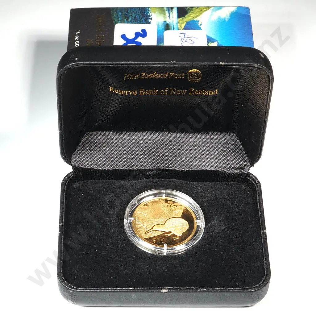 2014 Kiwi Treasures Mitre Peak Gold 1/4 Ounce Proof Coin  Image 1++