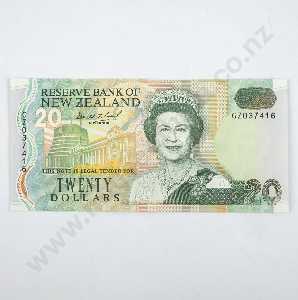 New Zealand 20 Dollar Brash Banknote - Better Grade Image 1++