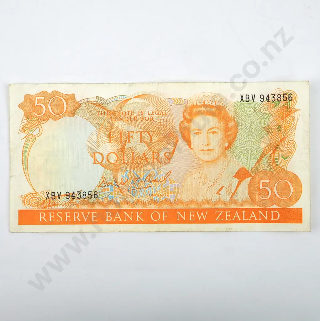 New Zealand 50 Dollar Brash Banknote: XBV Last Prefix  Image 1++