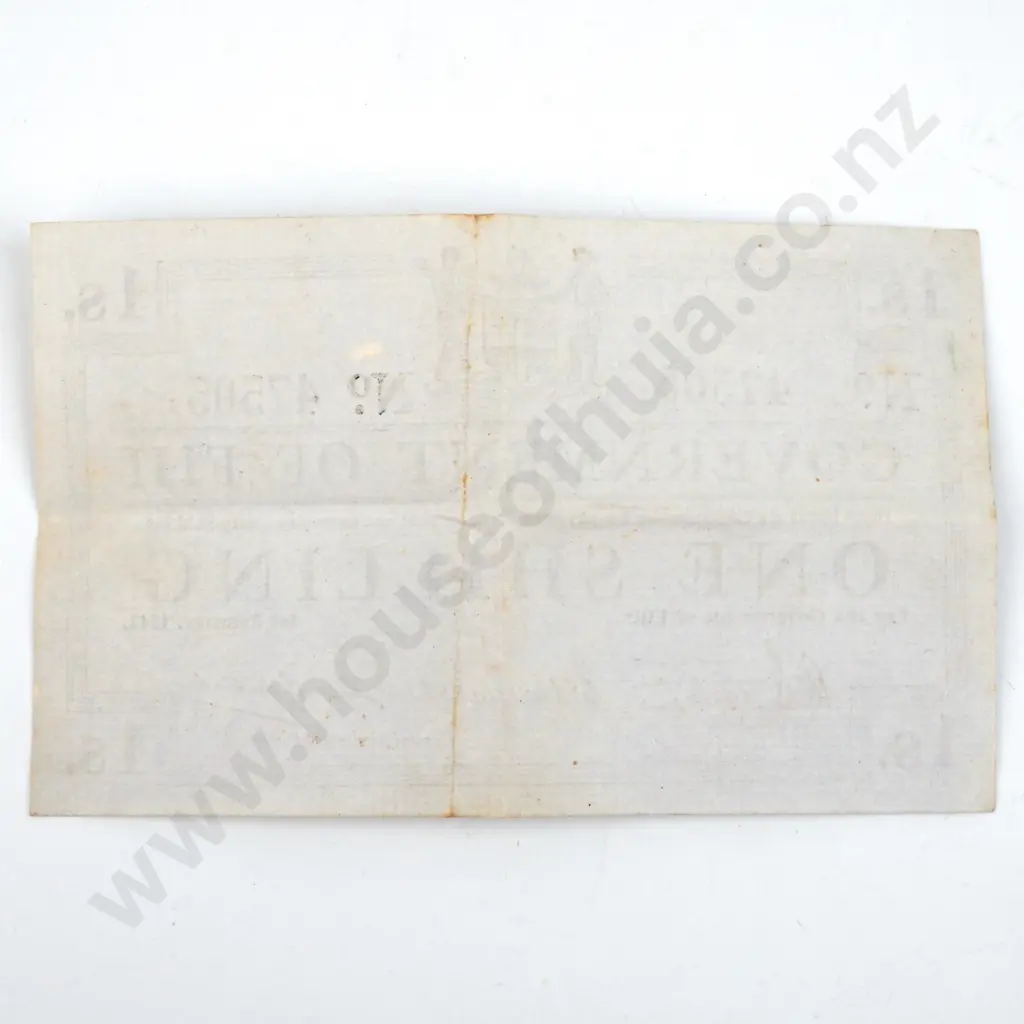 1942 Fiji One Shilling Banknote - Better Grade  Image 1++