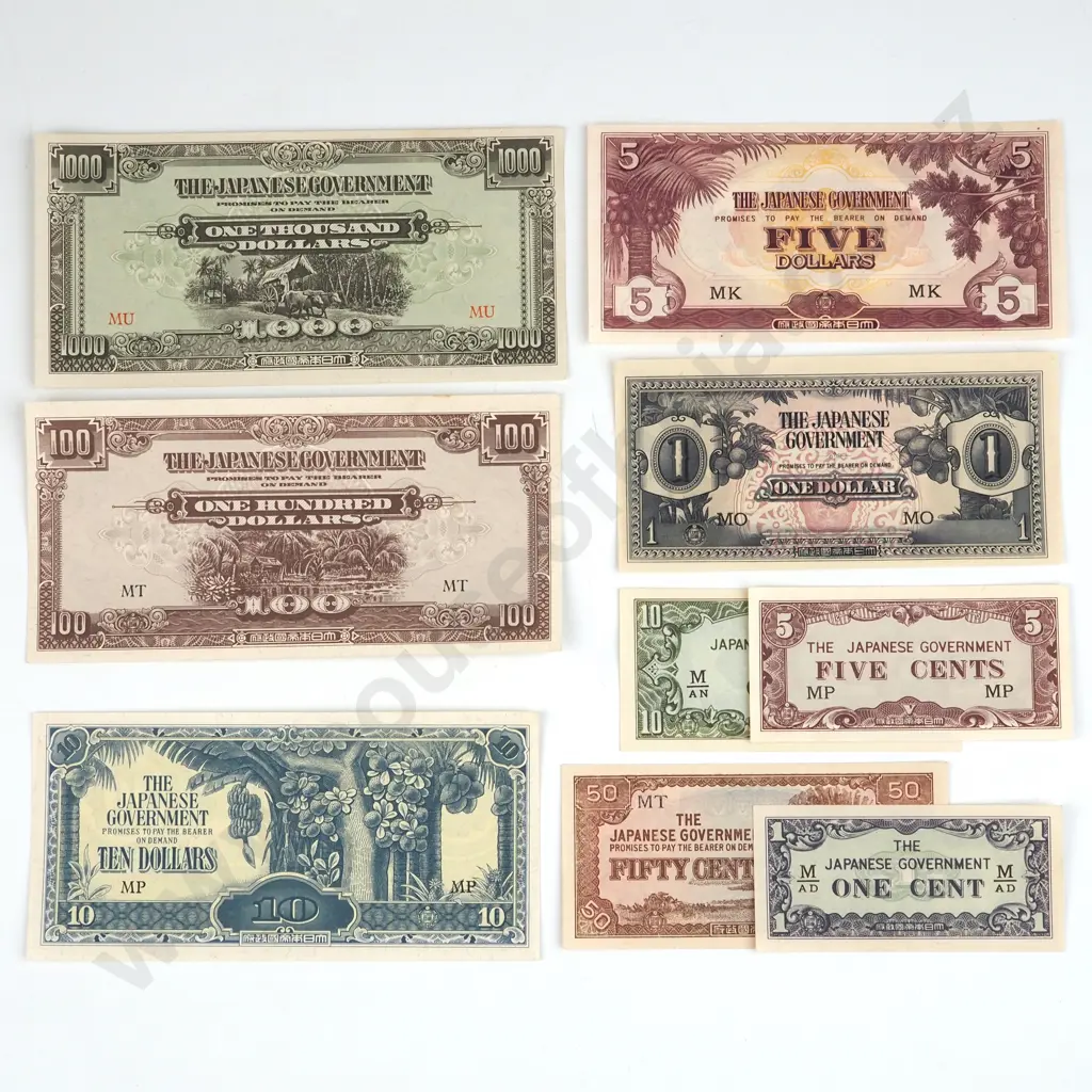 Uncirculated Banknote Set - Japanese Occupation Notes of Malaya Image 1++