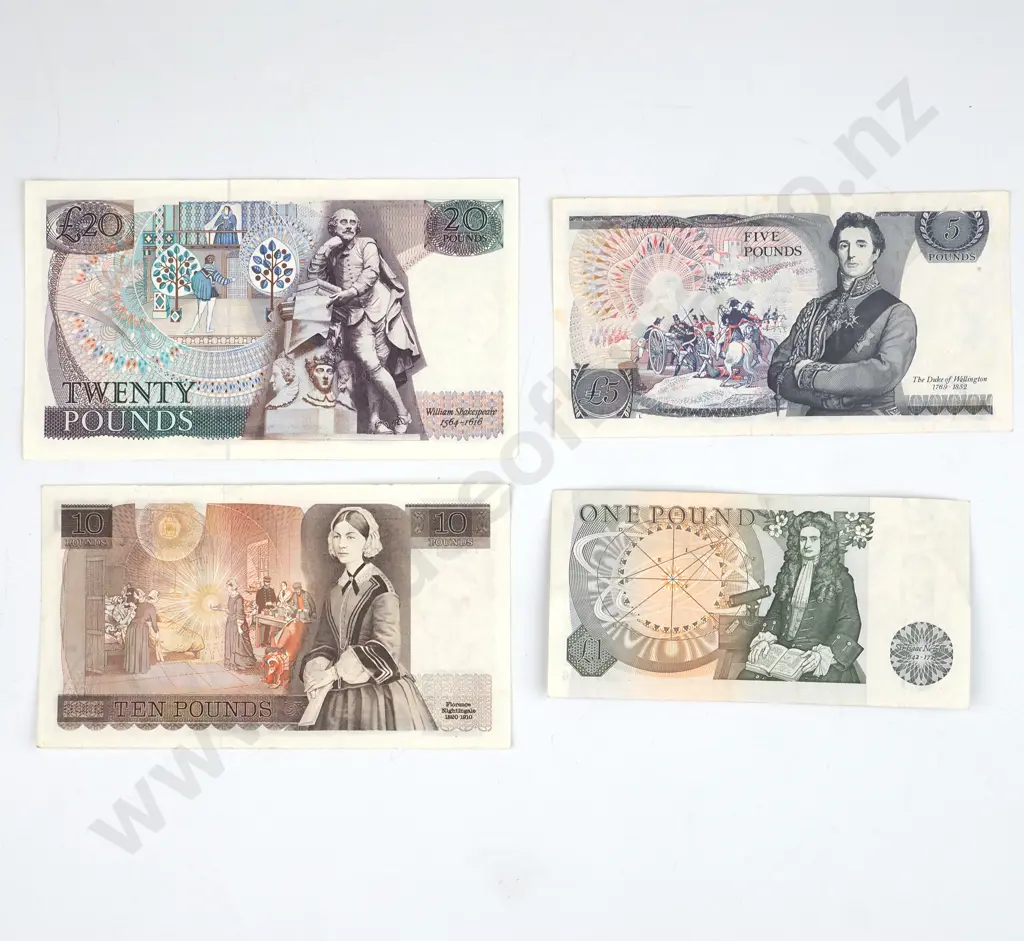 United Kingdom 1/5/10/20 Pound Banknotes  Image 1++