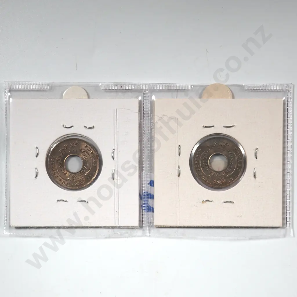 Two 1908 British West Africa Edward VII 1/10th Penny UNC (Scarce) Image 1++