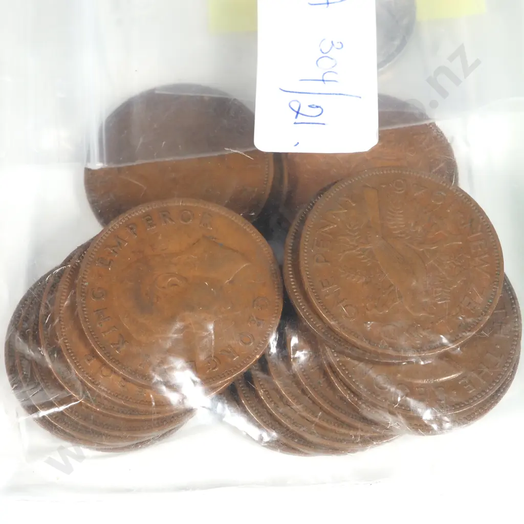 Two Catholic Medals & Twenty NZ Pennies  Image 1++