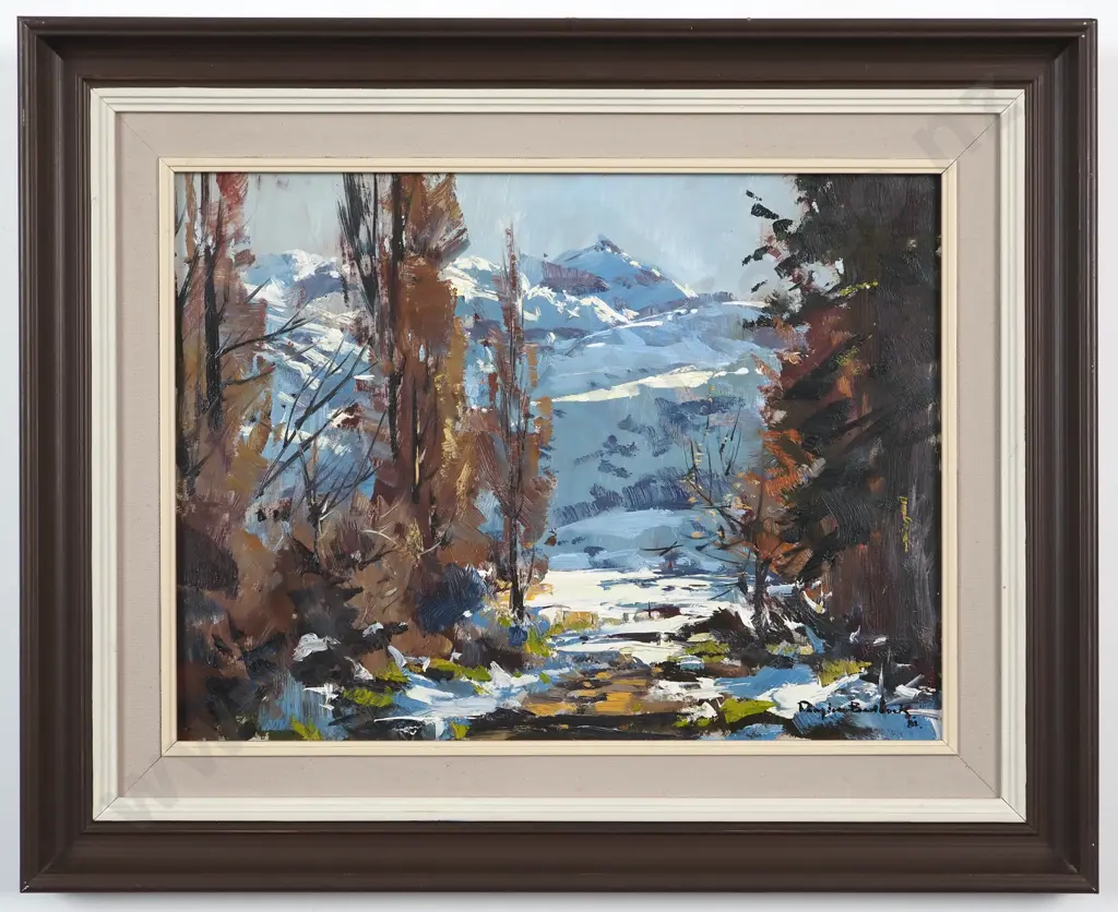 Douglas Badcock. Mid Winter Afternoon. Oil on Board 1984 Image 1++