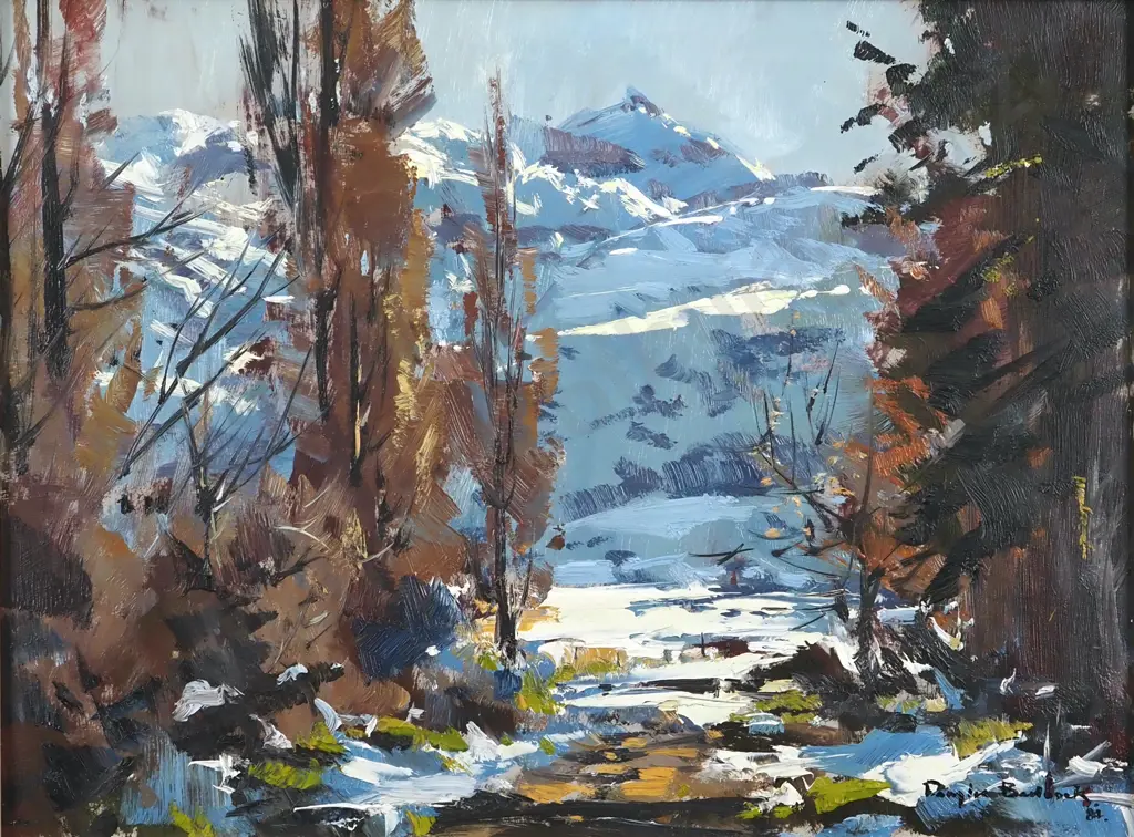 Douglas Badcock. Mid Winter Afternoon. Oil on Board 1984 Image 1++