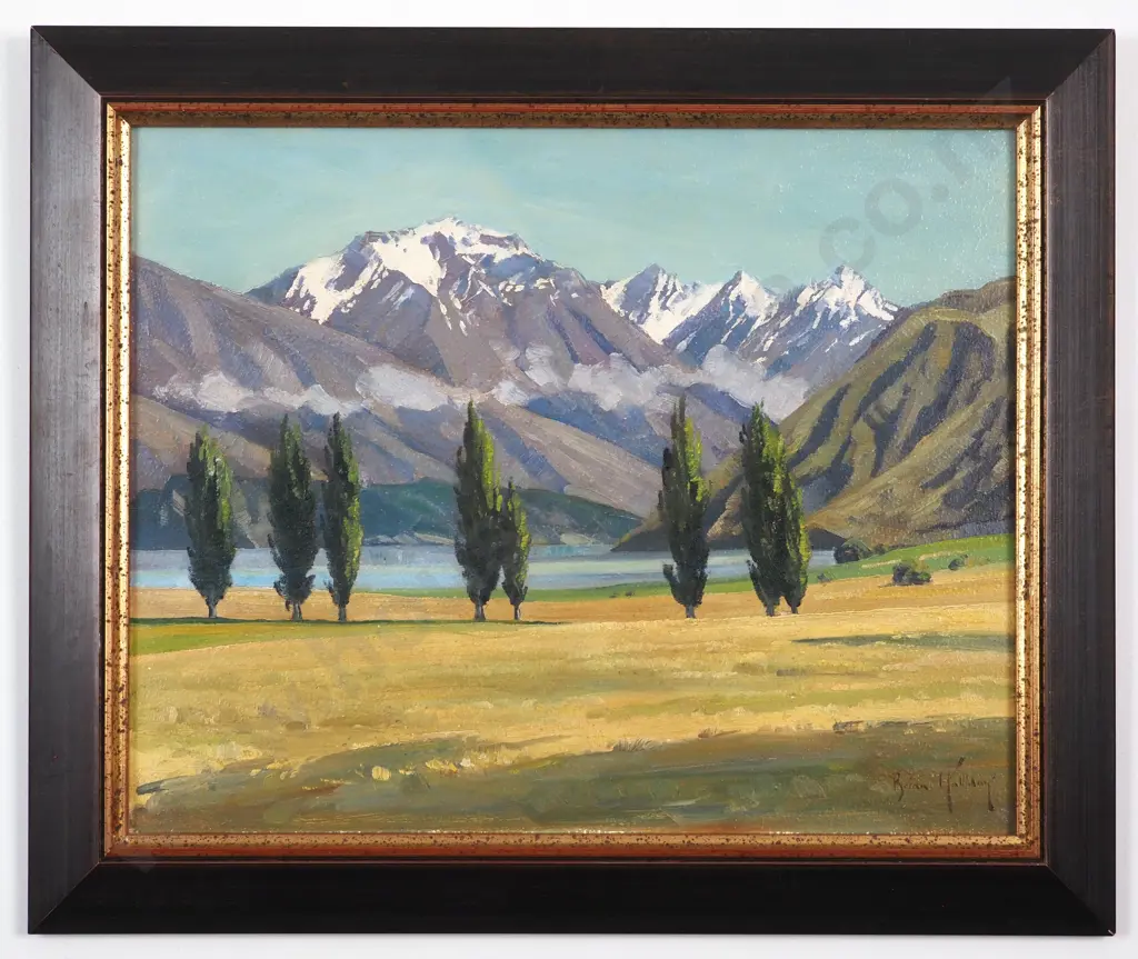 Brian Halliday. Summer, Wanaka. Oil On Board. Image 1++