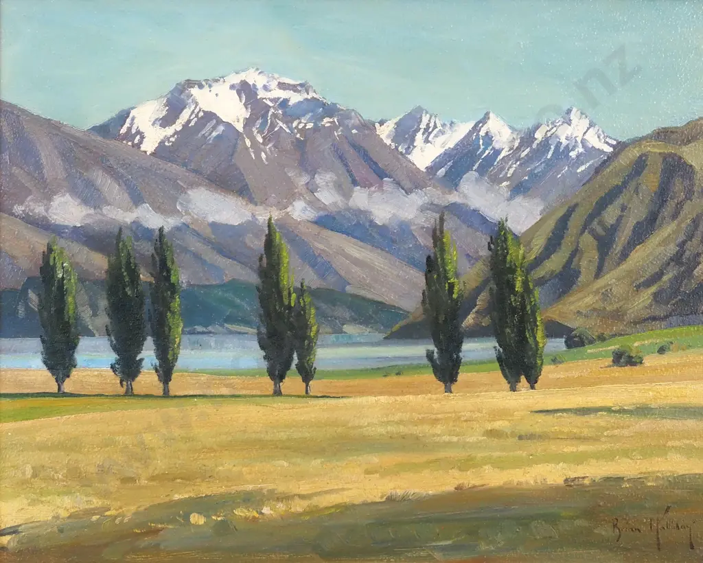 Brian Halliday. Summer, Wanaka. Oil On Board. Image 1++