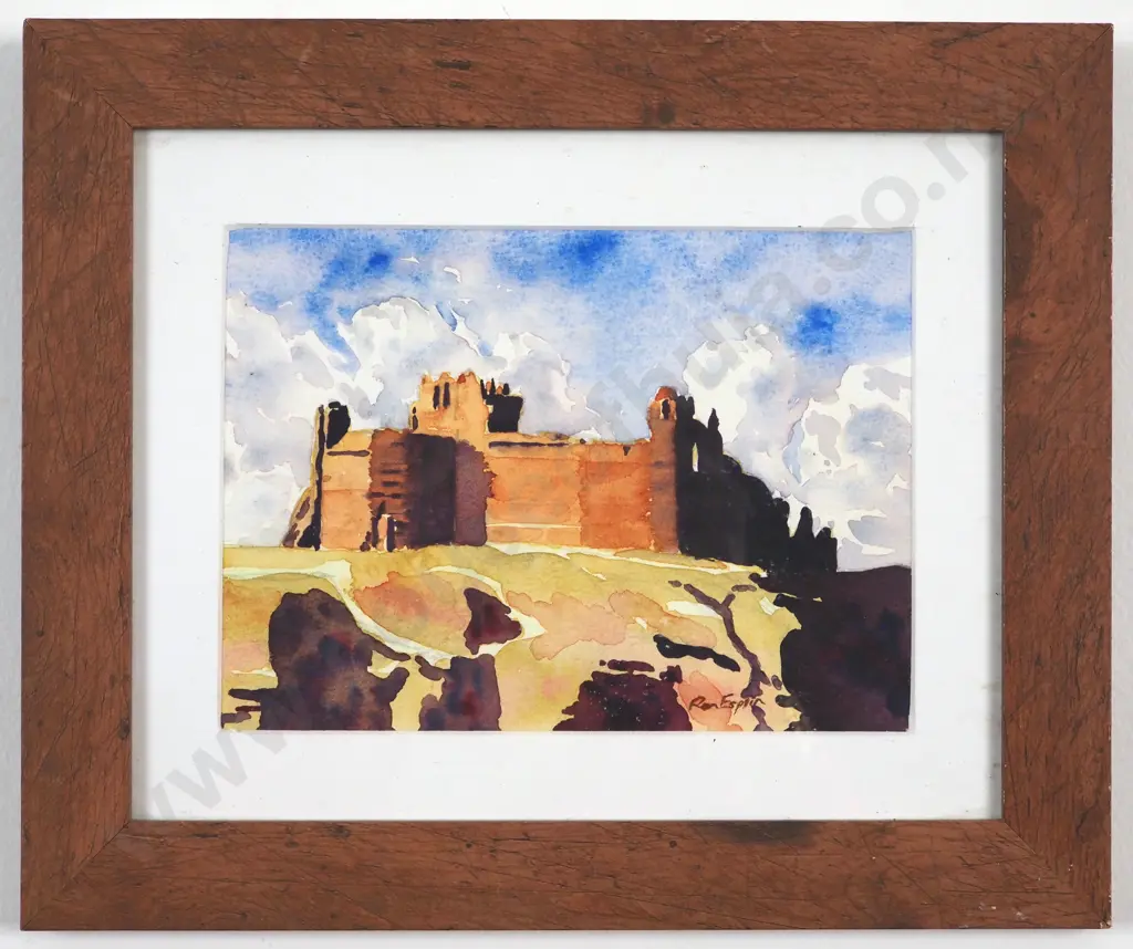 Ron Esplin. St Andrews Castle. Watercolour. Image 1++