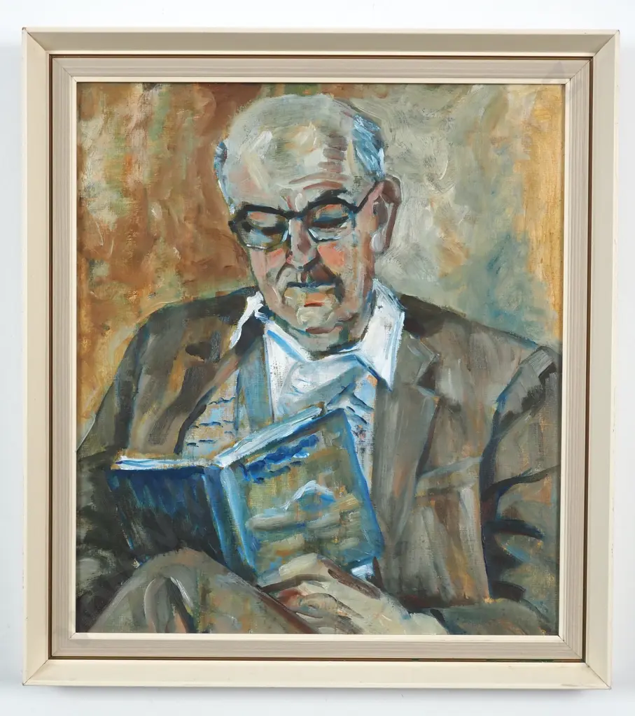 Gowan Bruce Banbury. Portrait - Author Wylie. Oil on Board. Image 1++