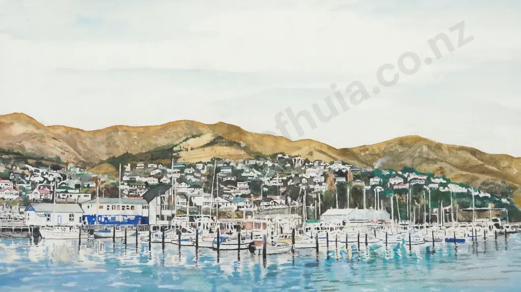 R L Stevens. Lyttleton. Watercolour. Image 1++