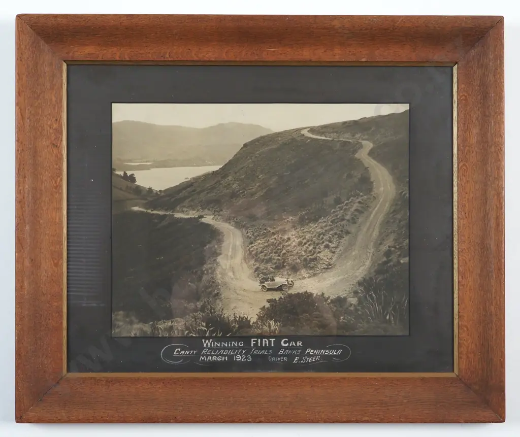 1923. Winning Fiat Car - Canterbury Reliability Trials, Banks Peninsula. Sepia Tint Photograph. Image 1++