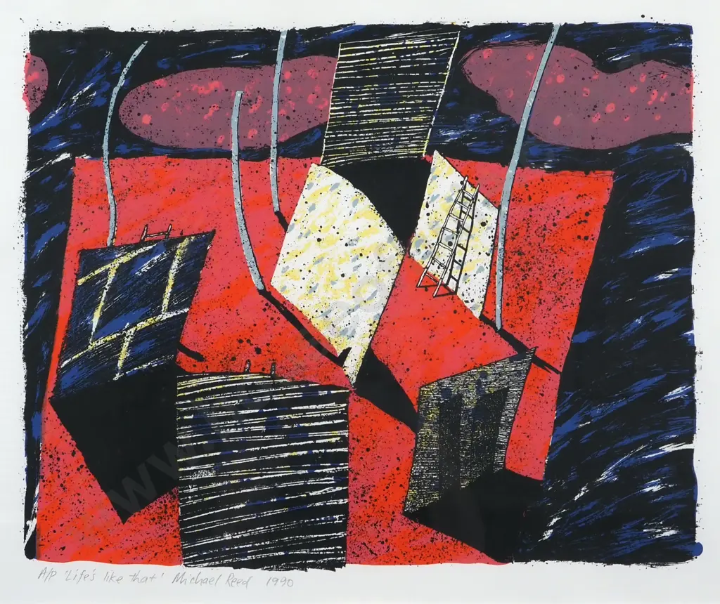 Michael Reid. 1990. Life's Like That. Artists Proof Print. Image 1++