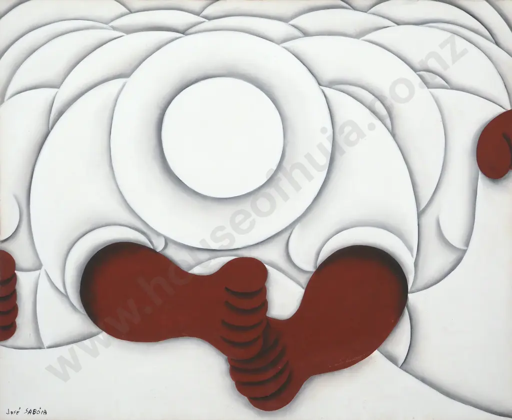 Jose Saboia. Figures. Abstract. Acrylic on Canvas. Image 1++