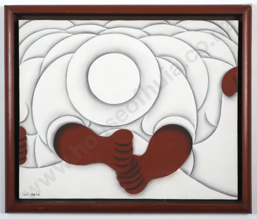 Jose Saboia. Figures. Abstract. Acrylic on Canvas. Image 1++