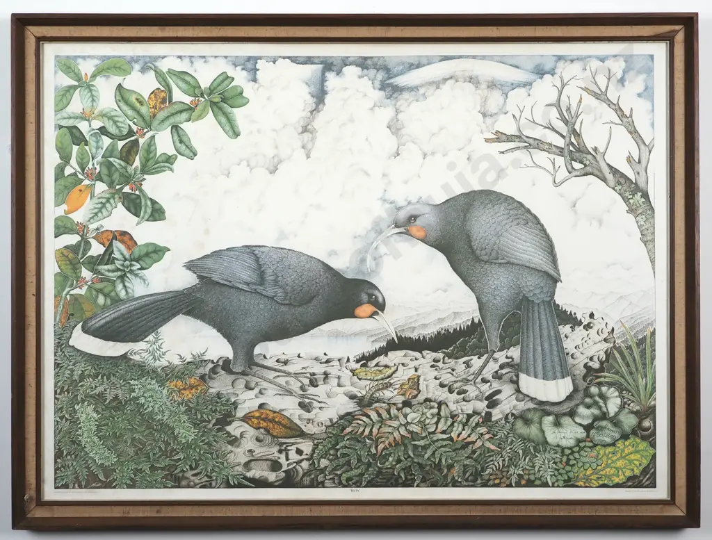 Rei Hamon. Huia. 1980. No 133. Signed and Annotated '1980 1530/2000' in Pencil. Limited Edition Print. Image 1++