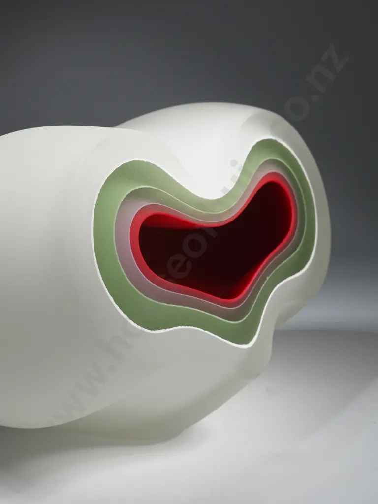 Dominic Burrell. Pod. Horizontal Ribbed Glass Form. Image 1++