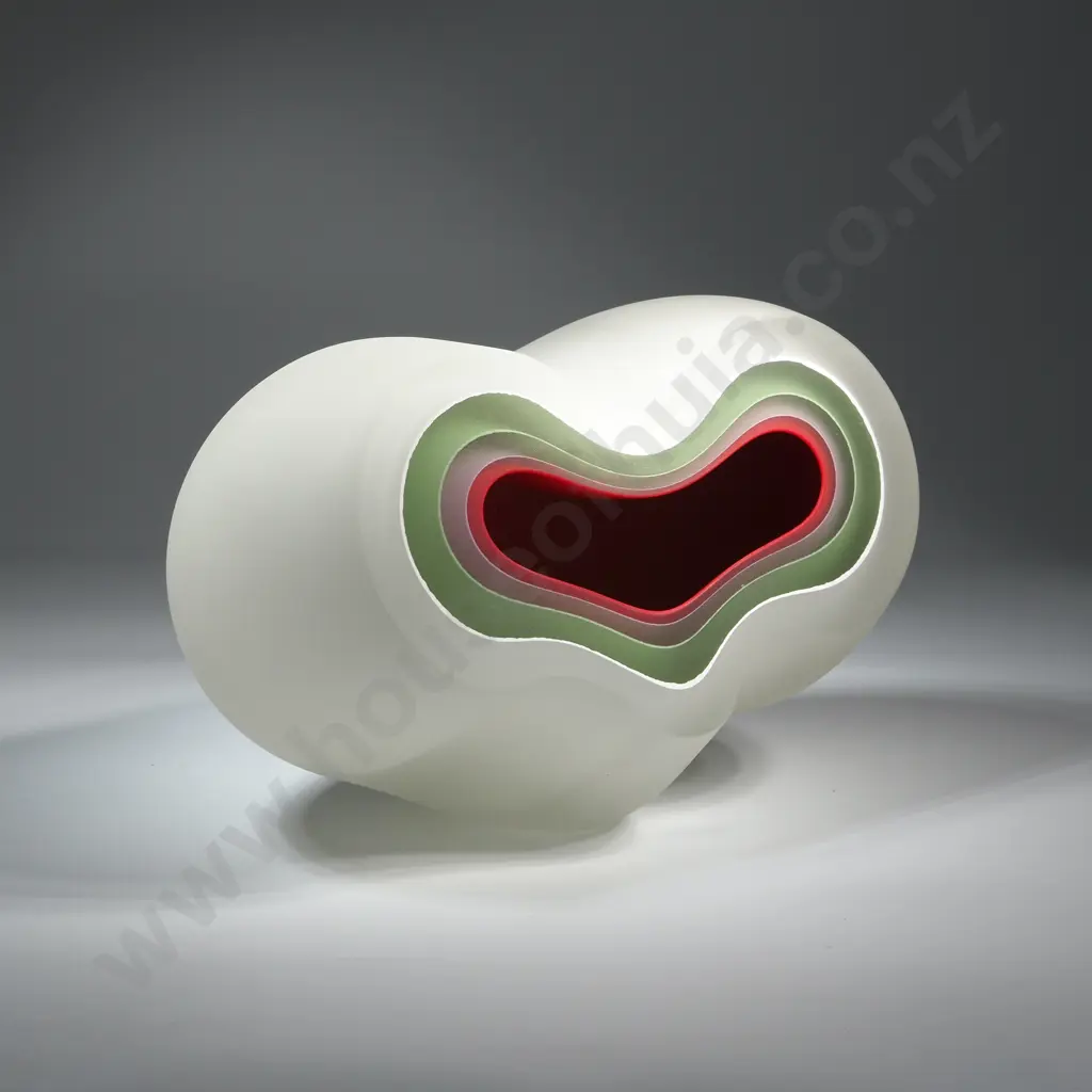 Dominic Burrell. Pod. Horizontal Ribbed Glass Form. Image 1++