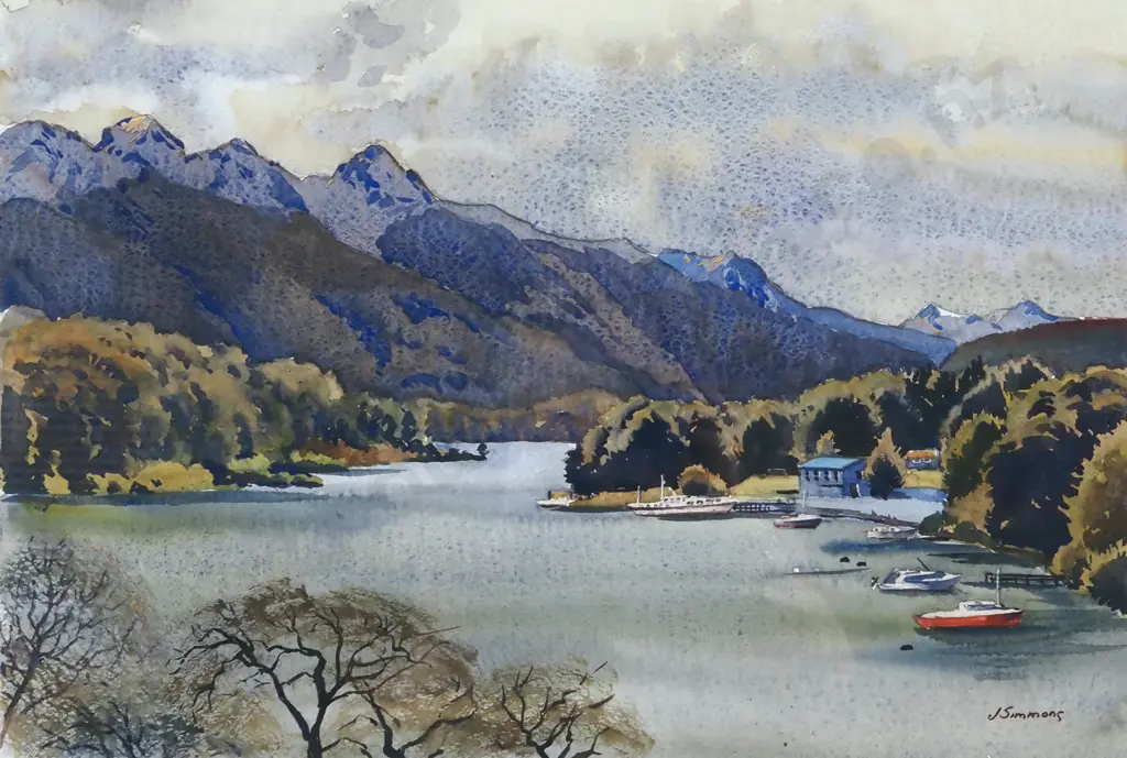 Joy Simmons. Lake Manapouri. Watercolour. Image 1++