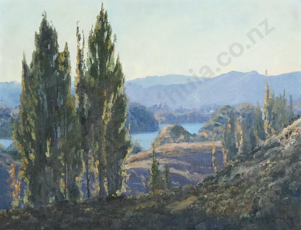 Leonard Long. Morning Light, Alexander. Oil On Board. Image 1++
