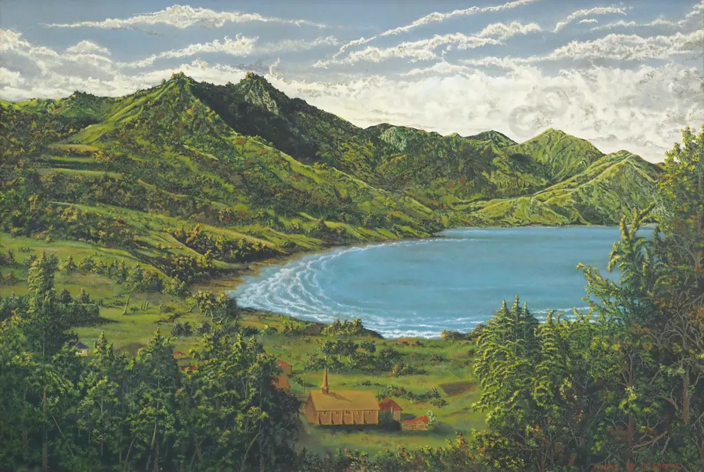 R C Hooper. Waipiro. Oil On Board. Image 1++