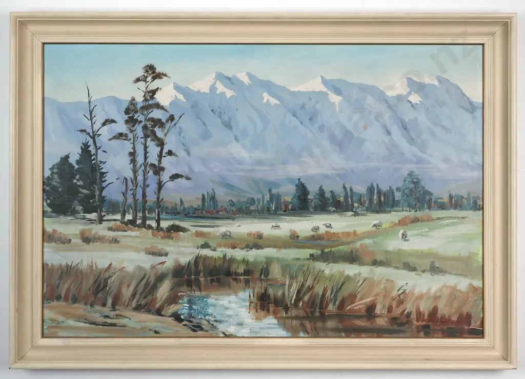 Aston Greathead. Suburban Flat, Kaikoura. Oil On Board. Image 1++