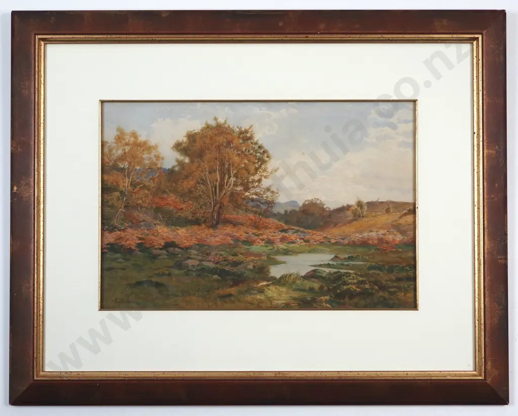 Cyril Ward. Autumn Landscape. Watercolour. Image 1++