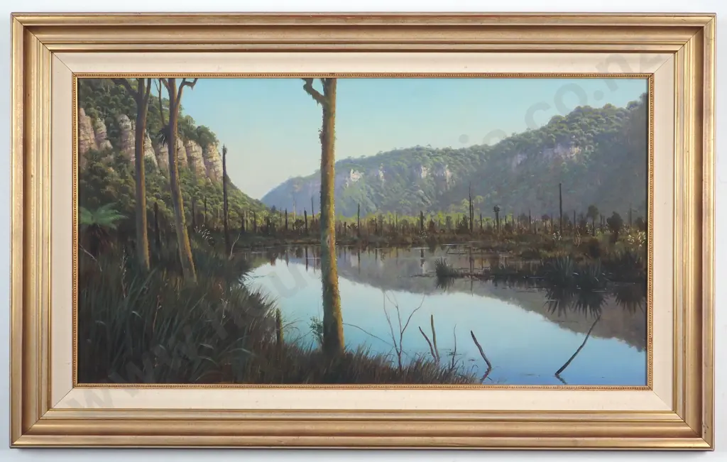 K. J. Toomer. Swamp Flats, Bullock Creek. Oil On Board. Image 1++
