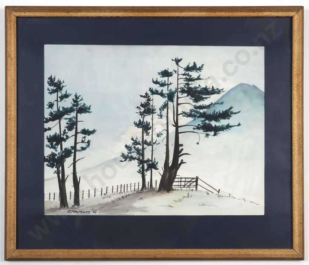 D. MacMillan. 1963. Farm Scene. Watercolour. Image 1++