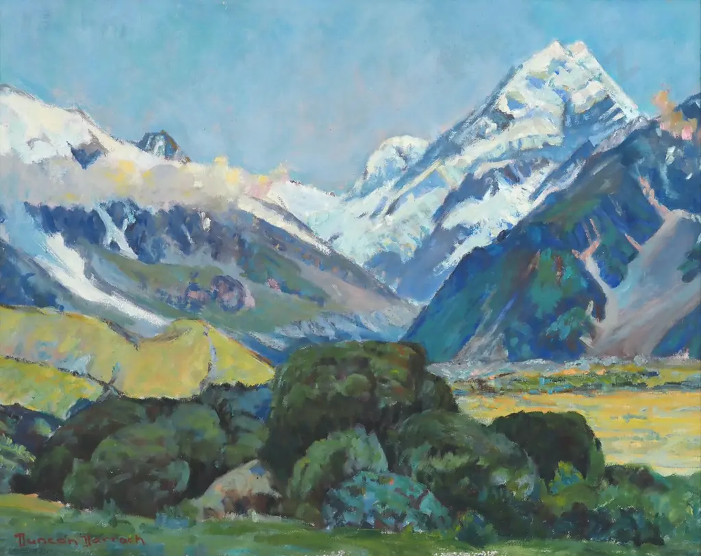 Duncan Darroch. Mount Cook. Oil On Board. Image 1++